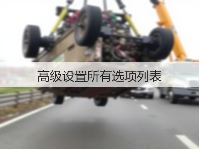高级设置所有选项列表(图2) 高级设置所有选项列表(图2)