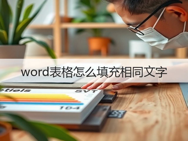 word表格怎么填充相同文字(图1) word表格怎么填充相同文字(图1)