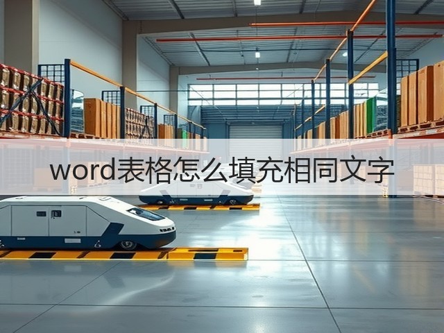 word表格怎么填充相同文字(图2)