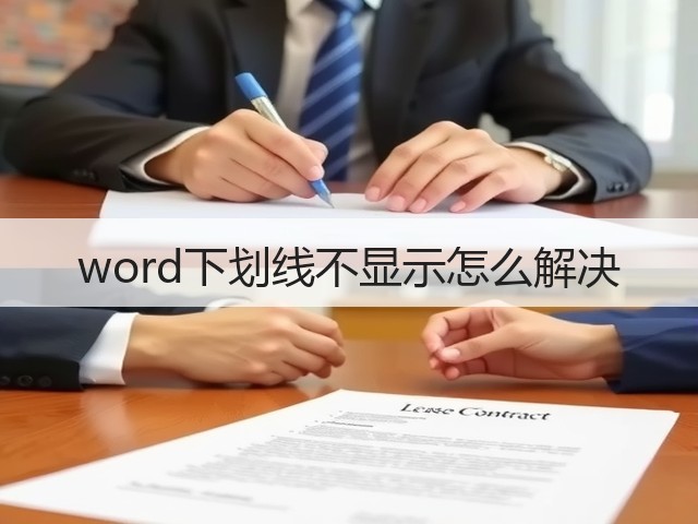 word下划线不显示怎么解决(图1) word下划线不显示怎么解决(图1)