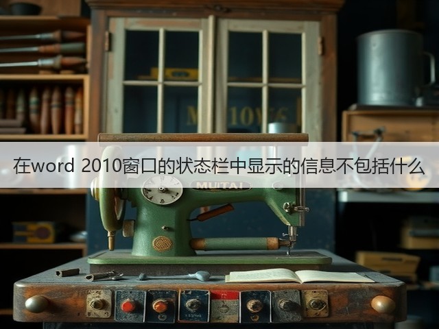 在word 2010窗口的状态栏中显示的信息不包括什么(图3) 在word 2010窗口的状态栏中显示的信息不包括什么(图3)