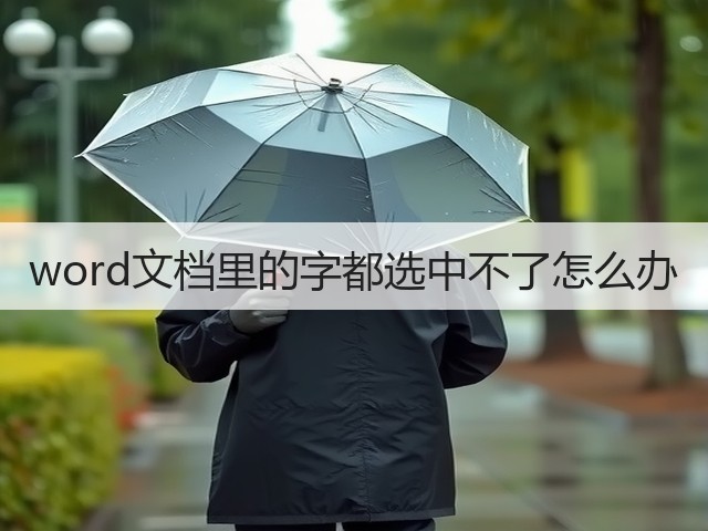 word文档里的字都选中不了怎么办(图3)