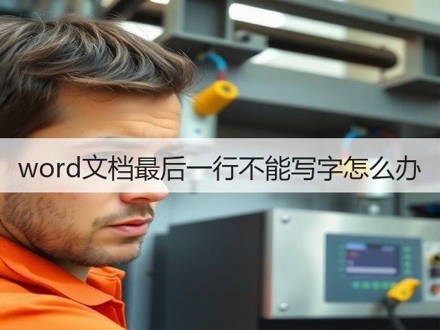 word文档最后一行不能写字怎么办(图1)