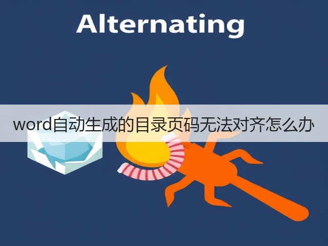 word自动生成的目录页码无法对齐怎么办(图1) word自动生成的目录页码无法对齐怎么办(图1)