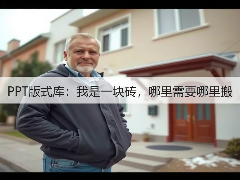 PPT版式库：我是一块砖，哪里需要哪里搬 - 诺云壹观办公网