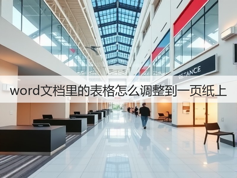 word文档里的表格怎么调整到一页纸上 - 诺云壹观办公网
