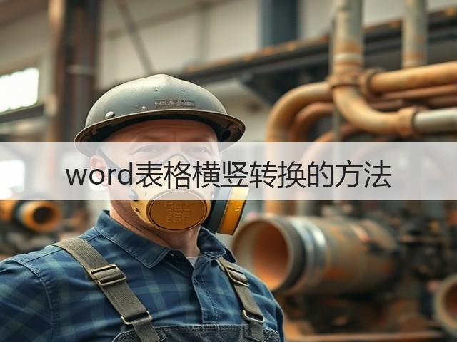 word表格横竖转换的方法(图1) word表格横竖转换的方法(图1)