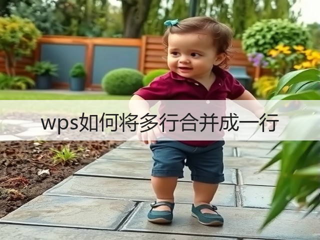 wps如何将多行合并成一行(图1)