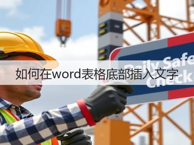 如何在word表格底部插入文字(图2) 如何在word表格底部插入文字(图2)