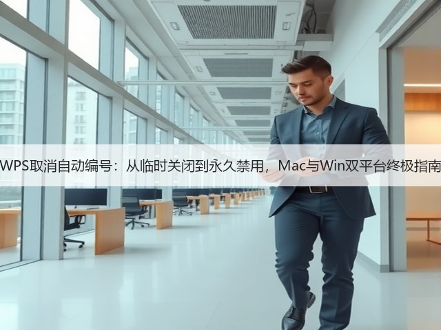 WPS取消自动编号:从临时关闭到永久禁用,Mac与Win双平台终极指南(图2) WPS取消自动编号:从临时关闭到永久禁用,Mac与Win双平台终极指南(图2)