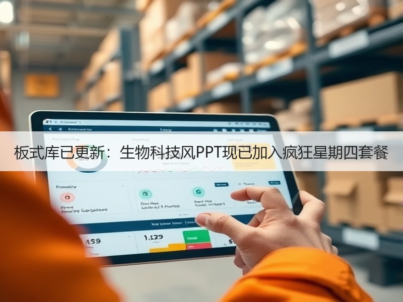 板式库已更新：生物科技风PPT现已加入疯狂星期四套餐 - 诺云壹观办公网