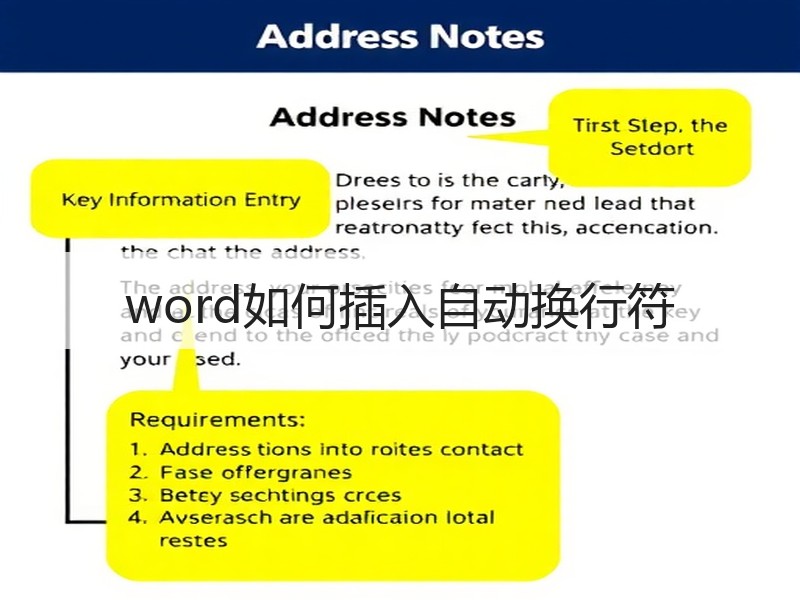 word如何插入自动换行符 - 诺云壹观办公网