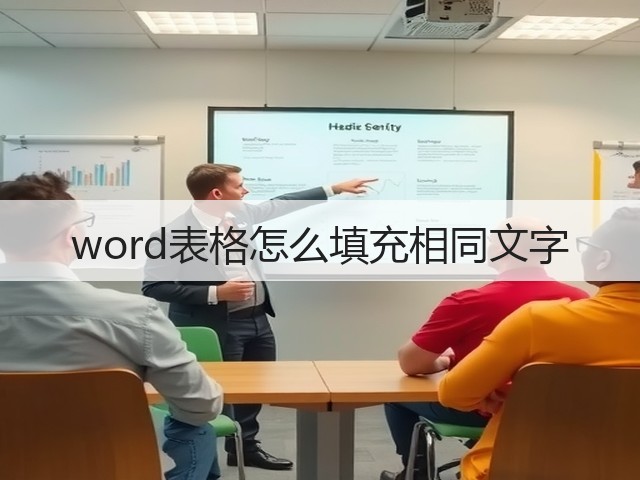 word表格怎么填充相同文字(图1)