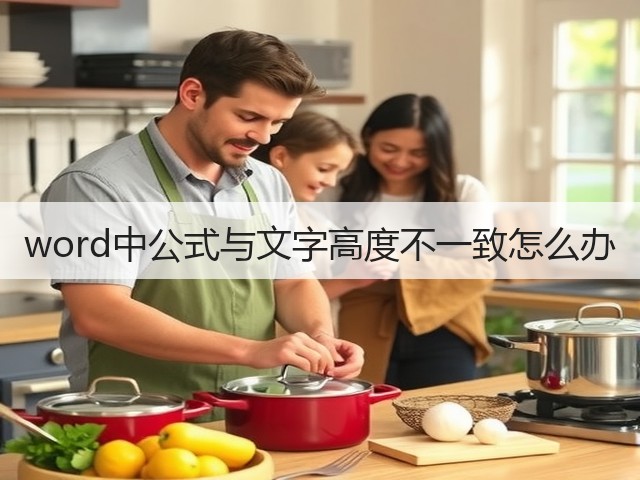 word中公式与文字高度不一致怎么办(图2)