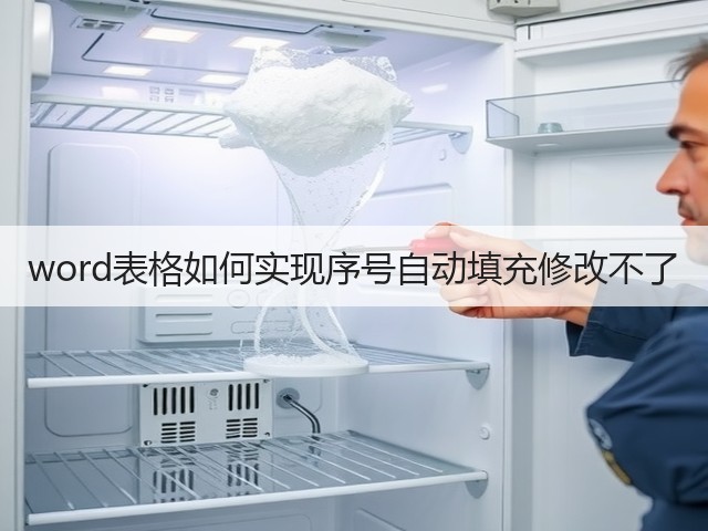 word表格如何实现序号自动填充修改不了(图1)