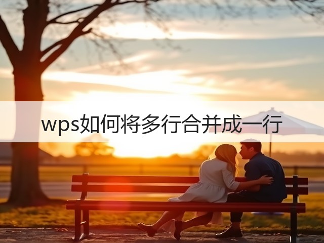 wps如何将多行合并成一行(图2)
