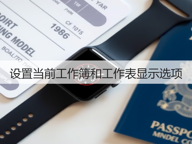 设置当前工作簿和工作表显示选项 - 诺云壹观办公网