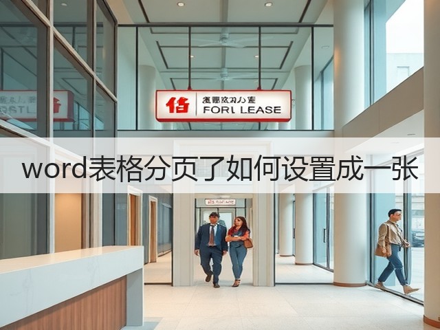 word表格分页了如何设置成一张(图3)
