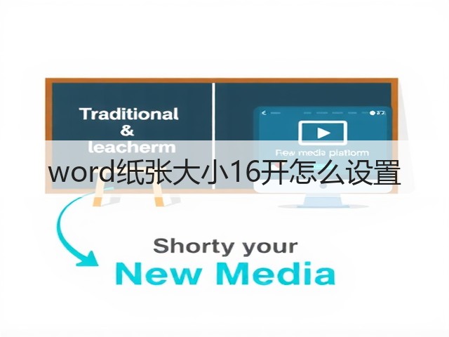 word纸张大小16开怎么设置(图2) word纸张大小16开怎么设置(图2)