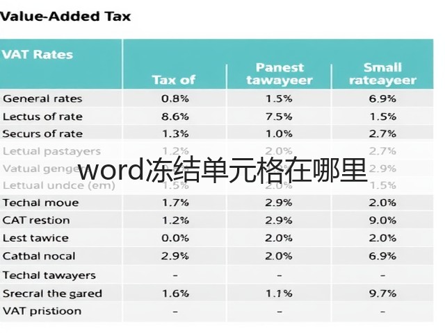 word冻结单元格在哪里(图1) word冻结单元格在哪里(图1)