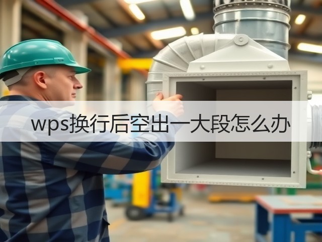 wps换行后空出一大段怎么办(图3)