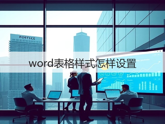 word表格样式怎样设置(图2)