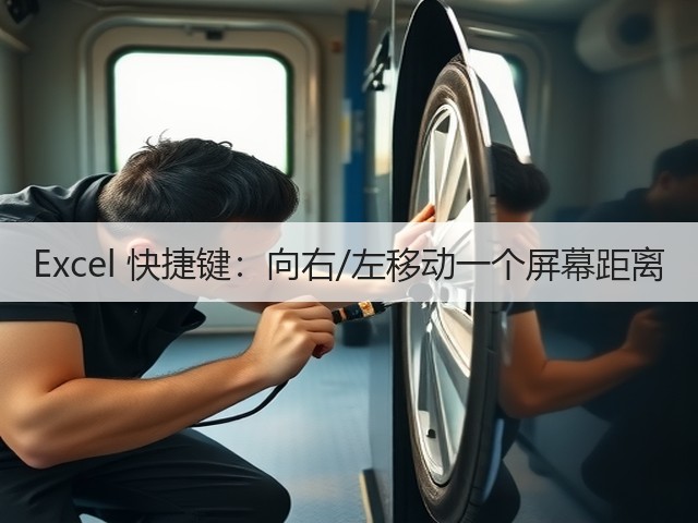 Excel 快捷键:向右/左移动一个屏幕距离(图1) Excel 快捷键:向右/左移动一个屏幕距离(图1)