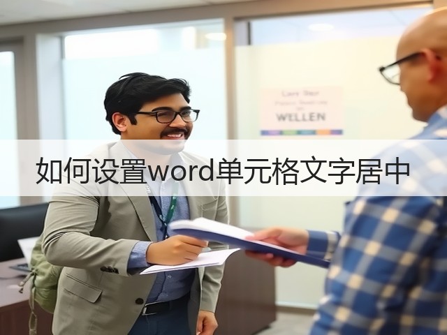 如何设置word单元格文字居中(图1)