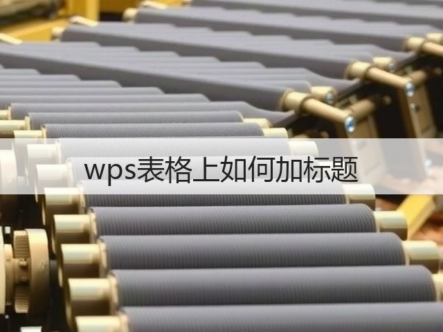 wps表格上如何加标题(图1) wps表格上如何加标题(图1)