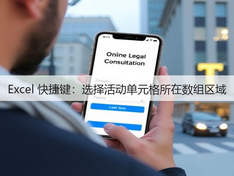 Excel 快捷键：选择活动单元格所在数组区域 - 诺云壹观办公网