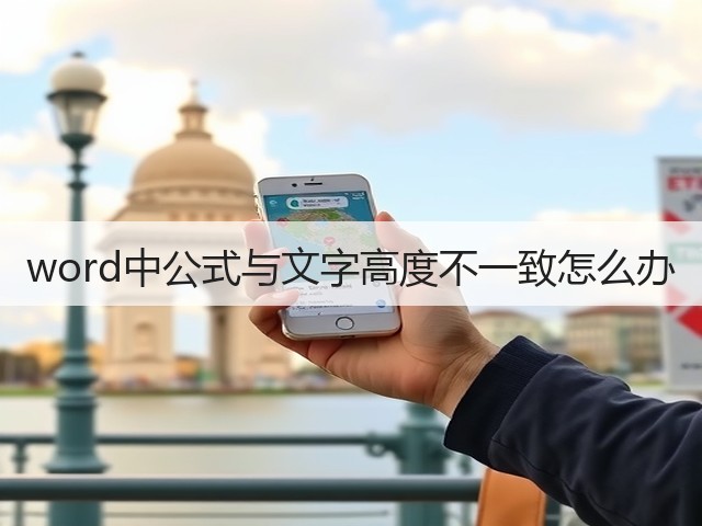 word中公式与文字高度不一致怎么办(图3)