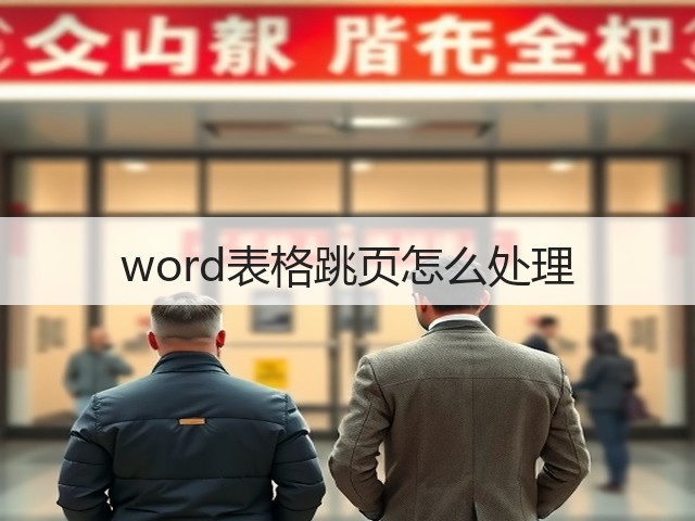 word表格跳页怎么处理(图3) word表格跳页怎么处理(图3)