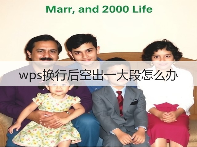 wps换行后空出一大段怎么办(图1)