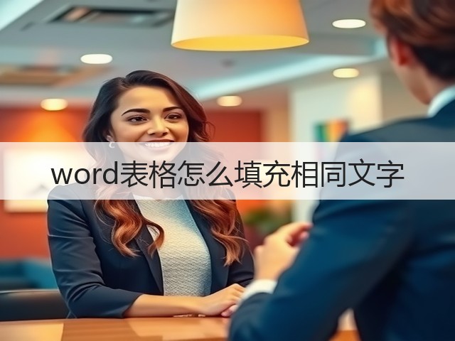 word表格怎么填充相同文字(图3)
