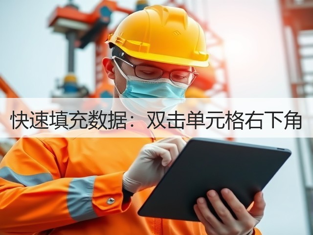 快速填充数据:双击单元格右下角(图1) 快速填充数据:双击单元格右下角(图1)