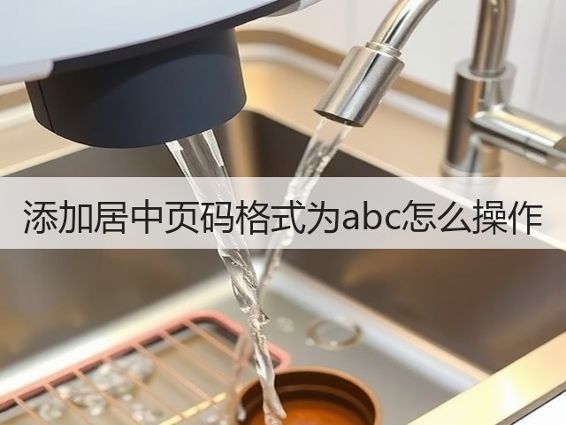 添加居中页码格式为abc怎么操作(图1)