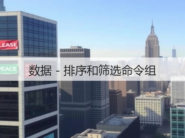 数据 - 排序和筛选命令组(图2)