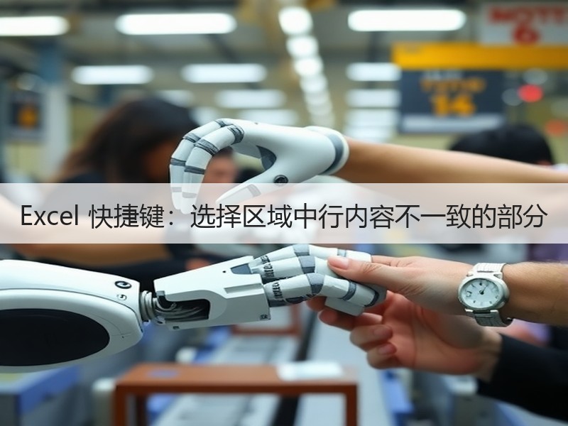 Excel 快捷键：选择区域中行内容不一致的部分 - 诺云壹观办公网