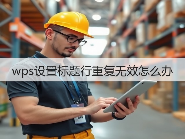 wps设置标题行重复无效怎么办(图3) wps设置标题行重复无效怎么办(图3)