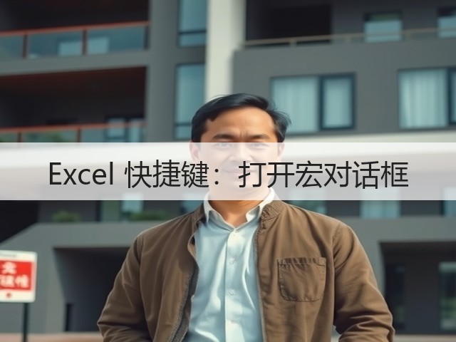 Excel 快捷键:打开宏对话框(图3) Excel 快捷键:打开宏对话框(图3)