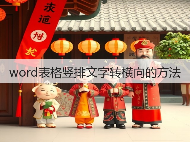 word表格竖排文字转横向的方法(图2) word表格竖排文字转横向的方法(图2)
