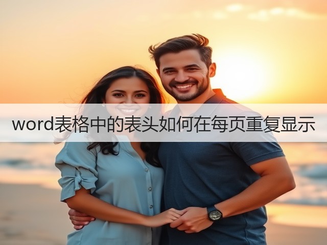 word表格中的表头如何在每页重复显示(图2)