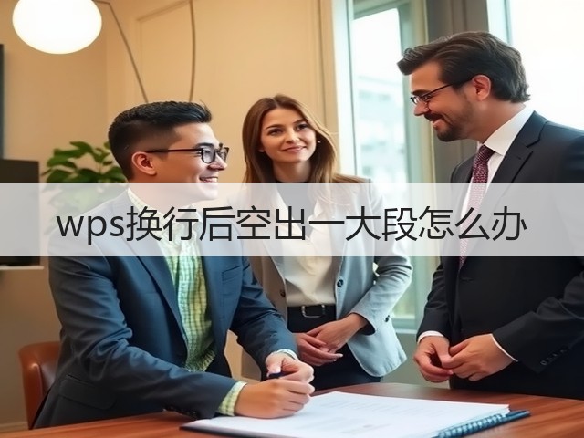 wps换行后空出一大段怎么办(图1)