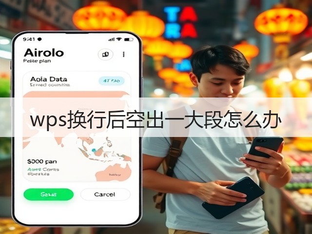 wps换行后空出一大段怎么办(图2)