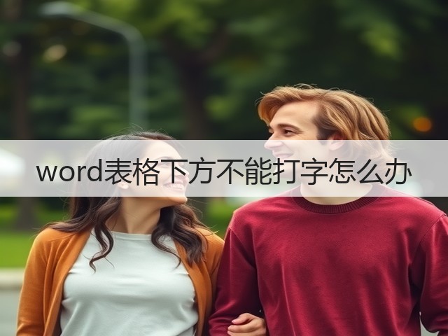 word表格下方不能打字怎么办(图1) word表格下方不能打字怎么办(图1)