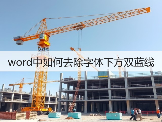 word中如何去除字体下方双蓝线(图3) word中如何去除字体下方双蓝线(图3)