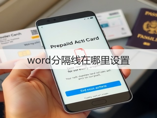 word分隔线在哪里设置(图1) word分隔线在哪里设置(图1)