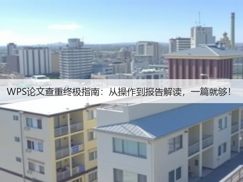 WPS论文查重终极指南：从操作到报告解读