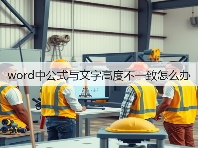 word中公式与文字高度不一致怎么办(图3)