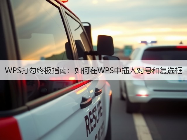 WPS打勾终极指南:如何在WPS中插入对号和复选框(图1) WPS打勾终极指南:如何在WPS中插入对号和复选框(图1)